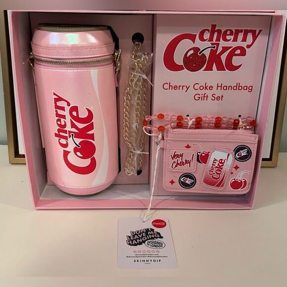 Skinnydip Cherry Coke Can Handbag & Wallet Gift Set Pink/Red NWT Limited Edition - Picture 2 of 6